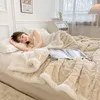 Decken Plaid Warme Bettdecke Erwachsene Kinder Lammwolle Decken Einfarbige Nickerchen Klimaanlage Decke Soft Batch Schulterdecke 230912