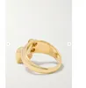 Foundrae Small Heart Ingot Anello in oro 18 carati con diamanti designer di gioielli personalizzati designer di gelatine Il serpente