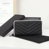 Designer Wallet letter Cardholder ladies coin purses Flap cowhide Leather wallets Plain purse luxury Envelope bags long zippy