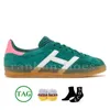 Sambas Og Vegan Gazelles Adidas Samba Shoes Бег мужской и женской одежды бархатный дизайнер спортивная обувь платформы спортивная обувь【code ：O】