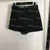 Mulheres de luxo terno shorts calças designer preto cinza shorts com etiqueta verão mulher encantadora mini calças