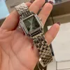 Женские часы Кварцевые часы 27*37 мм Водонепроницаемые модные наручные часы с зеленым циферблатом Montre De Luxe