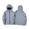 Herrgravrockar Autumn Clean Edition Reflective Hooded Coat Fashion Brand Casual Loose Sports Charge Men Clothing 230912