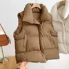 Women's Vests Simple Vest Jacket Skin-Touching Down Waistcoat Zipper Placket Winter Warm Cotton Padded Puffer Unique Cutting