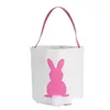 Décoration de fête Toile Panier de Pâques Oreilles de lapin Sacs de bonne qualité pour enfants Seau cadeau Dessin animé Lapin Carring Eggs Sac Nouveau Drop Deliv Dhner