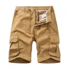 Shorts pour hommes loisirs Cargo coton été Vintage sport troncs entraînement cordon Multi poches vêtements pour hommes