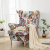 Housses de chaise Style imprimé housse d'aile extensible lavable fauteuil housse de canapé simple coussin de siège pour salon maison