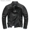 Men's Fur Faux Fur MAPLESTEED Genuine Leather Jacket Women Leather Jacket Sheepskin Black Soft Slim Fit Punk Bomber Female Leather Coat Autumn M049 201214 L230913