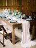 Serviette de Table en gaze rose 60x400cm, cadeau de mariage, bannière de fête, décoration personnalisée