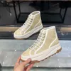 Designer Tennis 1977 Schuh Laufschuhe Freizeitschuhe High Top Damen Buchstaben Sneaker Beige Ebenholz Segeltuchschuh Luxus Stoffbesatz Schuhe Schuhe mit dicken Sohlen 03