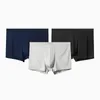 Underpants Feichan Ashion Men's Ice Silk Underwear Respirável Wicking Fitness Esporte Alto Desempenho Elastic Boxer Briefs para Homens