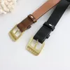 Women Belt Hollow Letter Vintage Punk Men Business Jeans Woman Dress Girdle mångsidig äkta lädermidjeband Ceinture Bredd 3cm