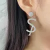 Hermosos aretes de lujo con hielo, tachuelas, elegancia, esposa, distintiva, letra en negrita, joyería de diseñador, estética, encantadora, arete, joyería N2zW #