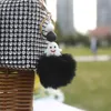 Fur Ball Plush Hangers Keychain Fluffy Ghost Halloween Bag Pendant Keyring Holder Hangs Fashion Gifts