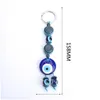 Chaveiros Lanyards 1 Pc Turquia Evil Eye Azul Chaveiro 4 Estilo Resina Animal Peixe Elefante Borboleta 14mm Grânulos com Chave Redonda de Vidro Ot9PD