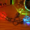 SXI 50st Lot Novely White LED -glödlampa Lysning Mini Present Akryl Color Changing KeyChain Night Lamp2794