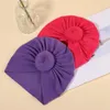 Accessoires pour cheveux, couleur unie, joli chapeau élastique pour bébé, gros beignet, Turban pour filles, bandeau pour enfants, Bonnet, bandeau, cadeau