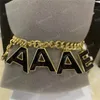 Bracelet à breloques de styliste, chaînes de poignet en or pour femmes, bijoux, pendentifs avec grandes lettres, Bracelets d'amour, bande de luxe, Chain255Y