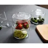 Dinnerware Sets Salad Bowl Heat Resistant Glass Transparent Coffee Bean Container Instant Noodle For Serving Fruit Vegetable Breakfast