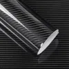5D fibre de carbone vinyle Wrap Film autocollant de voiture brillant moto camion heet Wrap rouleau étanche Auto décoration accessoires noir 50204S
