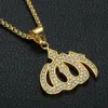 Shiny CZ Islam Pendant Halsband Kvinnlig rostfritt stål muslimsk collier för män kvinnor religiösa smycken gåva halsband318b