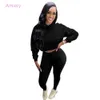 Womens Hoodies Tracksuits New Fashion Casual Solid Two Piece Pants Set Shirt Topps Trousers Passar For Woman Outfits