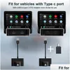 Wired Wireless Dongle Mirror for Modify Android SN Car Smart Link 14 15 Plug Play Non Inductive Connection Carplay Drop Delivery Dhugx