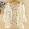 Women's Knits Tees Knitted Cardigan Jacket Women Spring Summer Hollow Shawl Short Sun-proof Tops Female Casual All-match Thin Ladies Coat 230912