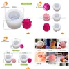 Bakning Mögel Mods 3D Rose Sile Mold Jelly Chocolate Mousse Mod Ice Tray Molds Diy Hemmased Soap Candle Cake Decorating Tool Bakeware DH09Y