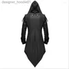 Herrpäls faux päls män hoodies mens gotisk matris trench coat steampunk läderjackor cape halloween l230913