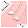 Lip Print Pendant Necklace Fashion Cupronickel Red Lips Clavicle Necklaces Red/Sier Exaggerated Women Jewelry Drop Delivery