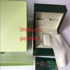 Montres de haute qualité boîte d'origine verte adaptée pour 116610 126600116710 boîte de montre papiers cartes portefeuille boîtes étuis entiers 2287