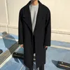 Men's Wool Blends IEFB autumn winter high quality woolen coat men's mid length Korean fashion mens loose single button loose tweed clothes 9Y4509 230912