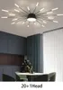 2023 현대식 LED 천장 샹들리에 생활 식당을위한 램프 램프 북유럽 창조 침실 홀 매달려 천장 가벼운 불꽃 놀이 램프