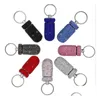 8 färger Crystal Bottle Keychain FL Diamond Storage Box Keychains for Women Men Decoration Gift Keyring Drop Delivery