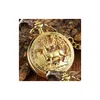 Zakhorloges 2021 Gouden Klok Bloem Herten Carving Ontwerp Mechanisch Horloge Fob Taille Chain Skeleton Hollow Steampunk Mannen Drop Delivery Dhgzb