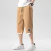 Mäns shorts Stora 2023 Summer trendig Löst fit Sports Comfort Comfertable Korean Light Luxury Men Croped Pants