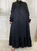 Roupas étnicas Ramadan Dubai Muçulmano Mulheres Vestido Elegante Plissado Abaya Turquia Árabe Long Kaftan Vestidos Robe Longue Musulmane Vestidos