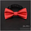 Bow Ties Christmas Tie Tie Mens Fashion Black Knot Bowtie Business Wedding Men Necktie لإكسسوارات إسقاط التسليم Otze6