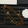 20 Style Women Pendant Neckor Letter C Logo Luxury Designer Ccity Jewelry Woman Pearl Sweater Chain Gold Necklace 62