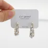 Stud Earrings 2023 Fashion Luxury 925 Silver Needle White Pearl Dangle Earring Set Women Wedding Exquisite Zircon Jewelry