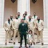 Tpsaade gröna män kostymer för brudgummen bröllop tuxedos brudgummen kläder 3 stycken brudgummen klädsel man blazer terno masculino229c