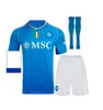 men kids kit 23 24 napoli maradona soccer jersey home away 2023 2024 Naples ZIELINSKI INSIGNE MERTENS HAMSIK CALLEJON PLAYER ROG football shirt adult kits