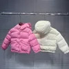 Fille garçons manteaux bébé sweats à capuche enfants manteau en duvet enfant designer à capuche nouveau style top marque de luxe avec lettre design chaud 100% duvet d'oie remplissage rose blanc