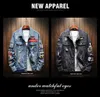 Men's Jackets 2 Colours Harajuku Patchwork Frayed Rock Vintage black blue denim jacket men punk sudadera hole streetwear hip hop ruched Washed x0913 x0913
