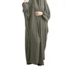 Vêtements ethniques Abaya Musulman Dubaï Femmes Hijab Robe décontractée Eid Prière Porter Jilbab Long Khimar Couverture complète Soft Stretch Grande Robe