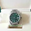 Orologio da uomo EW Factory di alta qualità 41mm 126334-0030 President 904L acciaio quadrante verde menta Orologi CAL.3235 Movimento meccanico automatico Orologi da polso da uomo