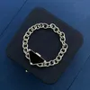 Collier de créateur pour hommes Bracelet de luxe Lettres de mode Bijoux Elégance Femmes Classique Noir P Pendentif Colliers Cadeau 925 Argent Nouveau -7