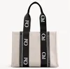 Torebki dla kobiet drzewne torba na zakupy torebka Wysoka nylonowa moda lniana duże torby plażowe luksusowy designerka podróżna torba na ramię Black B