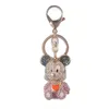 Chaveiros de alta qualidade gotejamento liga chaveiro chaveiro gota óleo bonito pequeno bebê mouse strass contas de cristal inoxidável chave ring263p